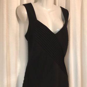 Calvin Klein Crisscross Pleats Cocktail Mini Dress